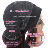 4/27 highlight ombre straight human hair headband wig, 150% density Brazilian virgin hair wig for women