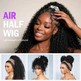 Megalook Burmese curl ponytail with invisible drawstring strap, high-density virgin human hair in afro curls