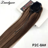 HSF Marketplace short straight Brazilian human hair drawstring ponytail extension with clip-in attachment