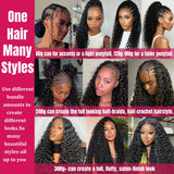 Miracle Knots Crochet Human Hair Deep Wave Bundles Invisible Knot Burmese Curly Boho Braids Crochet Human Hair Extensions 16-20 Inch Pre-Separated Reusable Feathered Human Crochet Curly 100% Human Hair For Black Women Lightwe