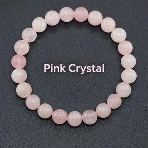 Natural Crystal Stone Bead Bracelet, Gemstone Stretch Jewelry for Women and Men 1