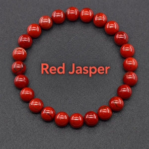 Natural Crystal Stone Bead Bracelet, Gemstone Stretch Jewelry for Women and Men 1