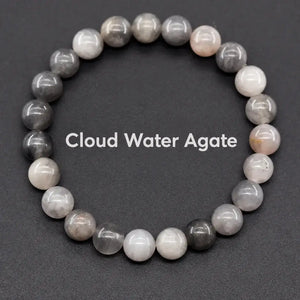 Natural Crystal Stone Bead Bracelet, Gemstone Stretch Jewelry for Women and Men 1