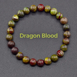Natural Crystal Stone Bead Bracelet, Gemstone Stretch Jewelry for Women and Men 1