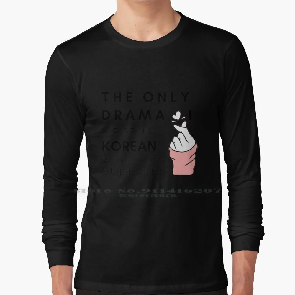 Korean drama T-shirt with English subtitles, K-culture merch by HSF Marketplace