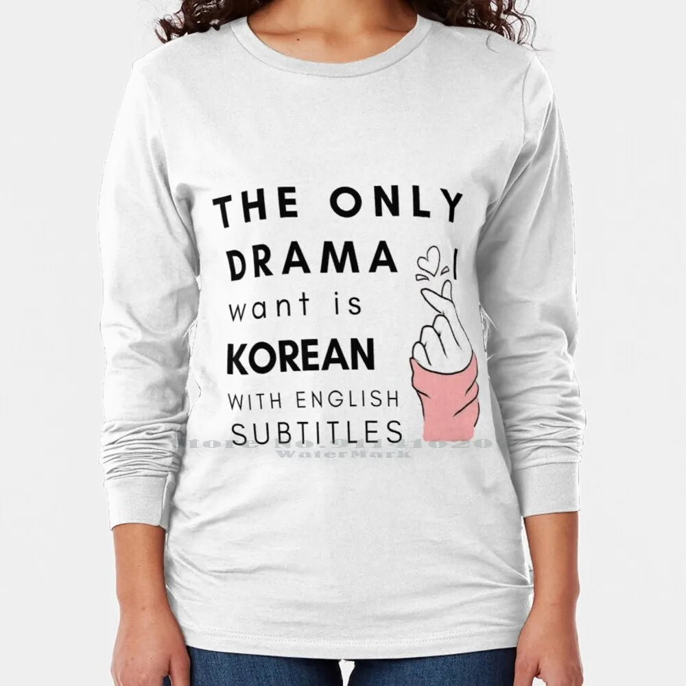 Korean drama T-shirt with English subtitles for K-drama fans, HSF Marketplace K-culture merch