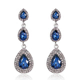 Champagne crystal drop earrings by HSF Marketplace for elegant wedding looks