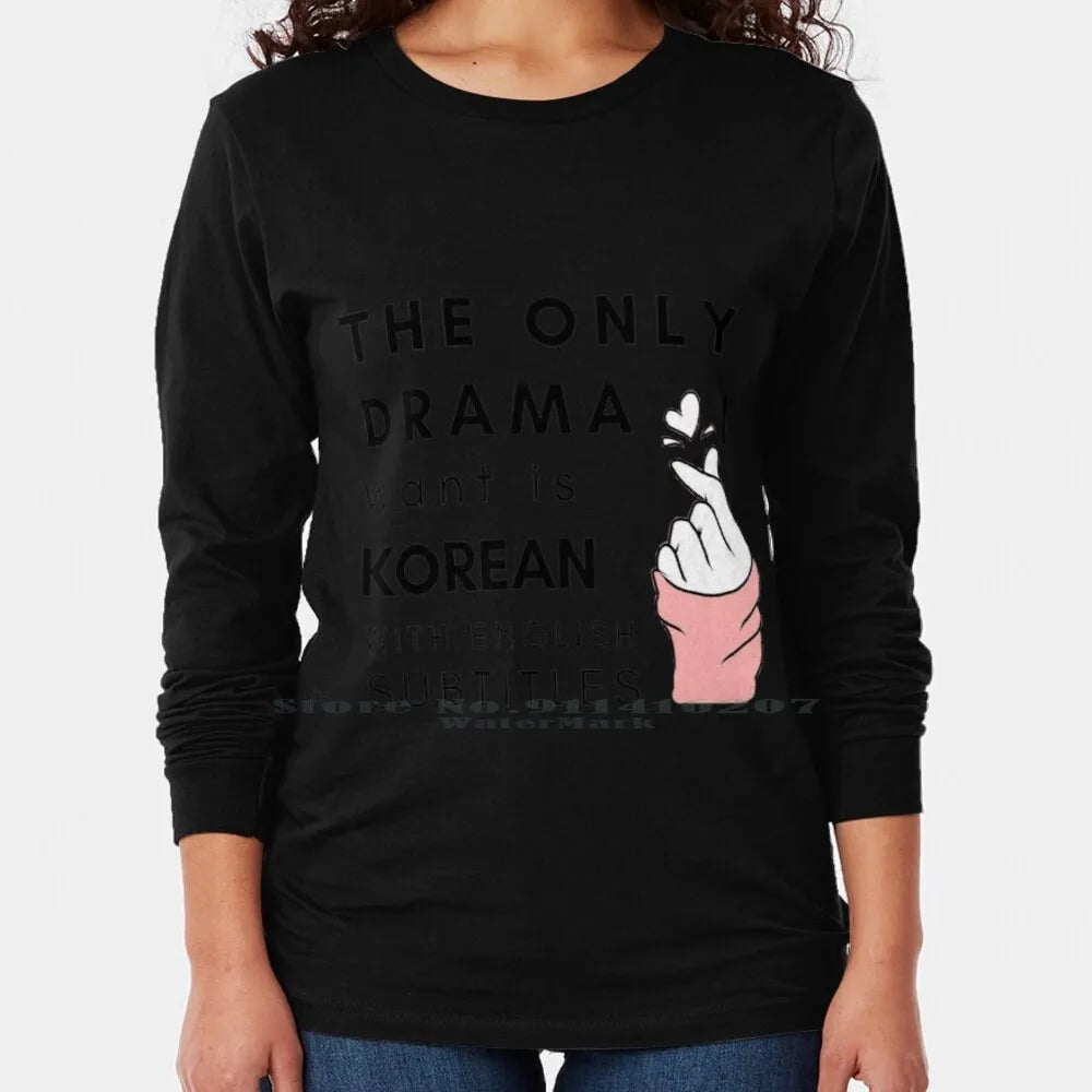 Korean drama T-shirt with English subtitles for K-drama fans, HSF Marketplace K-culture merch