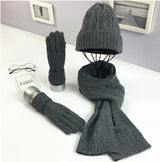 Women's winter warm wool knit hat, scarf and glove set by HSF Marketplace