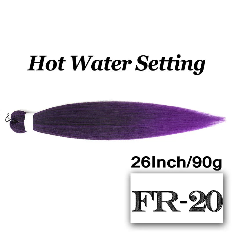 Braiding Hair Pre-stretched 26 Inch Hair Extensions for Afro Crochet Braids Synthetic Hair DIY Purple Pink Peach Red Jumbo Braid