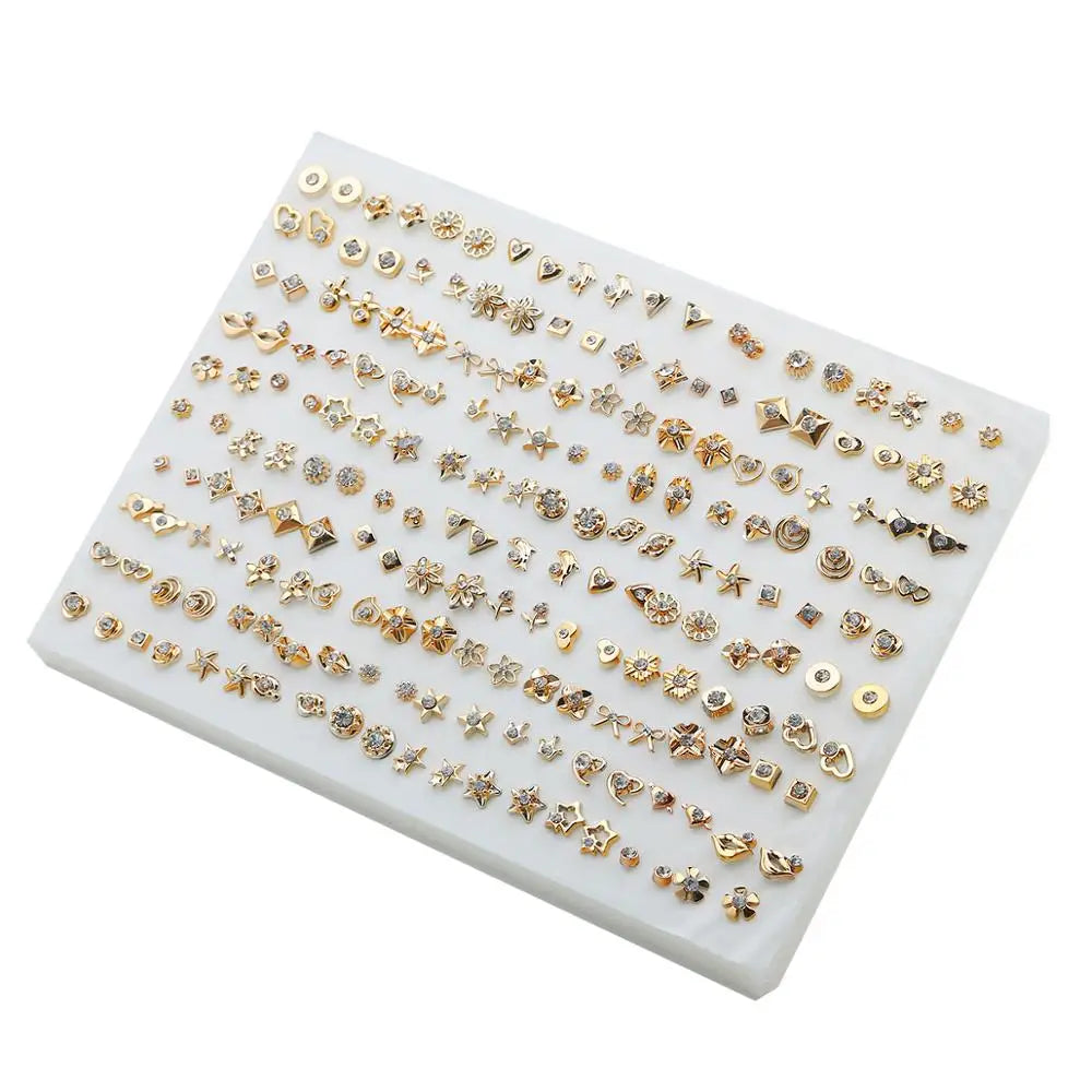Heart and star small stud earrings set for women and girls by HSF Marketplace