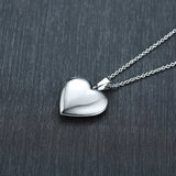 Floral oval heart locket pendant necklace for women by HSF Marketplace