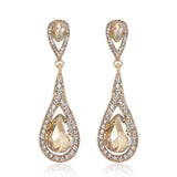 HSF Marketplace champagne crystal drop earrings for elegant wedding looks
