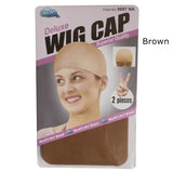Stretchable brown wig caps, 10-piece set for easy weaving with human hair wigs by HSF Marketplace