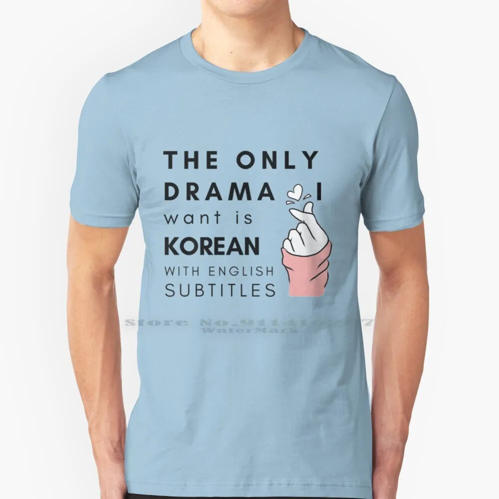 Korean drama T-shirt with English subtitles, K-drama fan K-culture merch by HSF Marketplace
