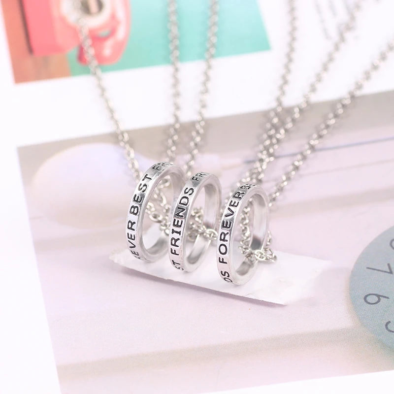 Best Friends Forever necklaces set for girls and women, matching friendship jewelry by HSF Marketplace