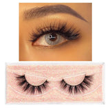 FOXESJI Mink Eye Lashes Fluffy Dramatic Wispy Cross False Eyelashes Strip Lashes Extension Natural Soft 3D Mink Eyelashes Makeup