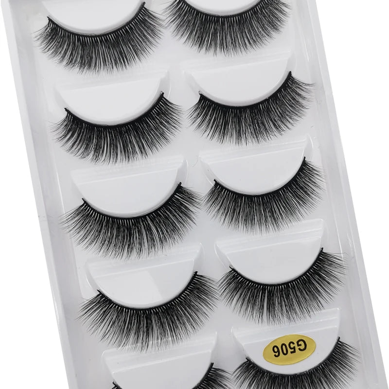 YSDO 3/5 Pairs 3D Mink EyeLashes Natural Hair False EyeLashes Long 100% Dramatic Eye MakeupFake Lashes Fluffy Cilios Lashes G803