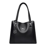 Genuine soft PU leather handbag for women, vintage shoulder tote bag with spacious design, luxury ladies purse by HSF Marketplace