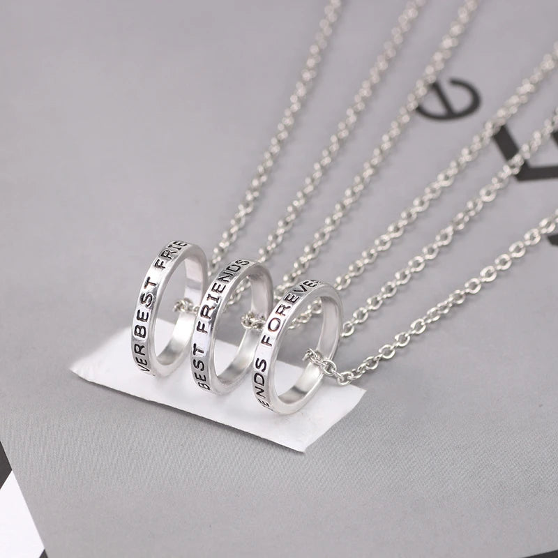 Best Friends Forever necklaces set for girls and women, matching friendship jewelry by HSF Marketplace