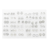 HSF Marketplace multicolor crystal cartoon star and moon hypoallergenic plastic stud earrings set for women and girls