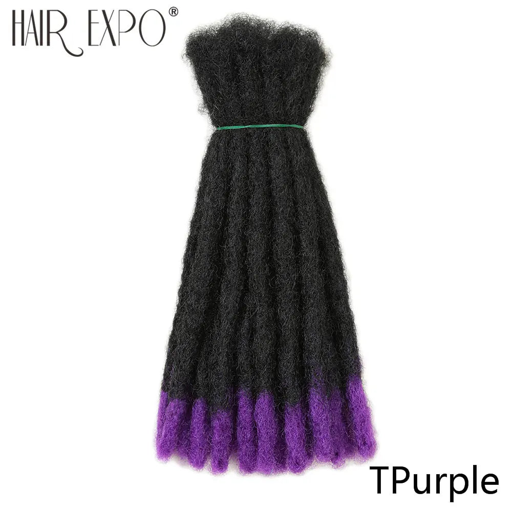 10-20inch Synthetic Handmade Dreadlocks Hair Extensions Ombre Wigs Crochet Braiding Hair For Black Women And Men Hair Expo City