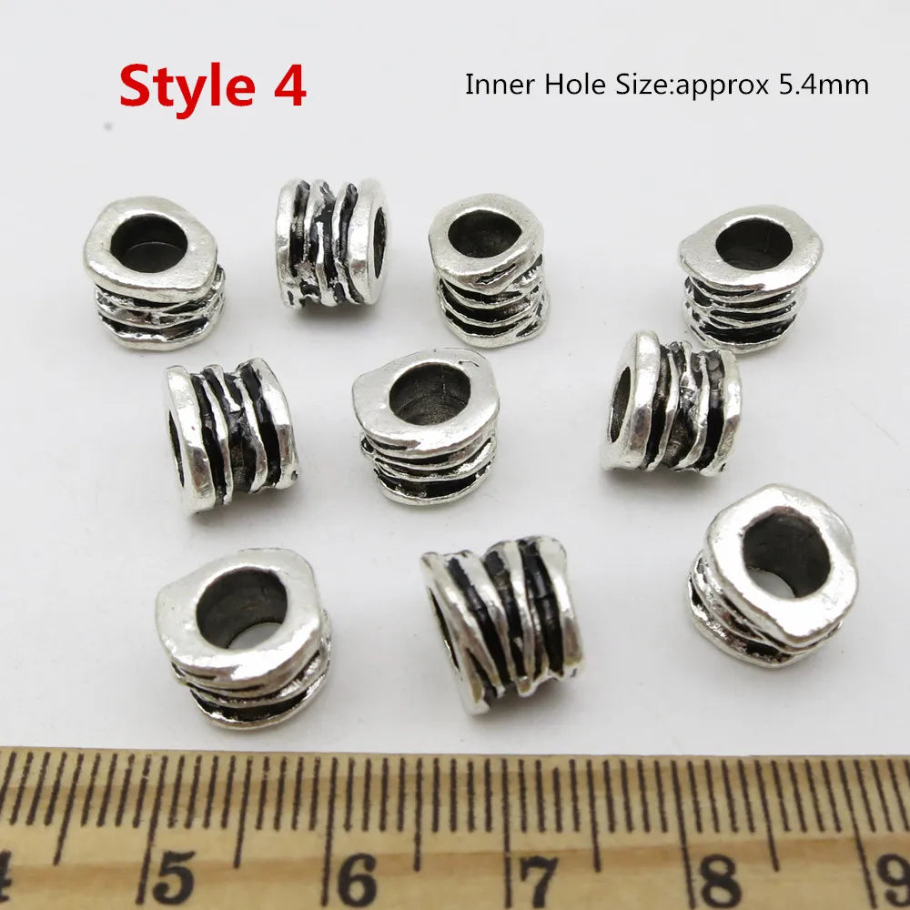 Silver Viking rune hair braid beads for dreadlocks and beards, HSF Marketplace hair styling tools