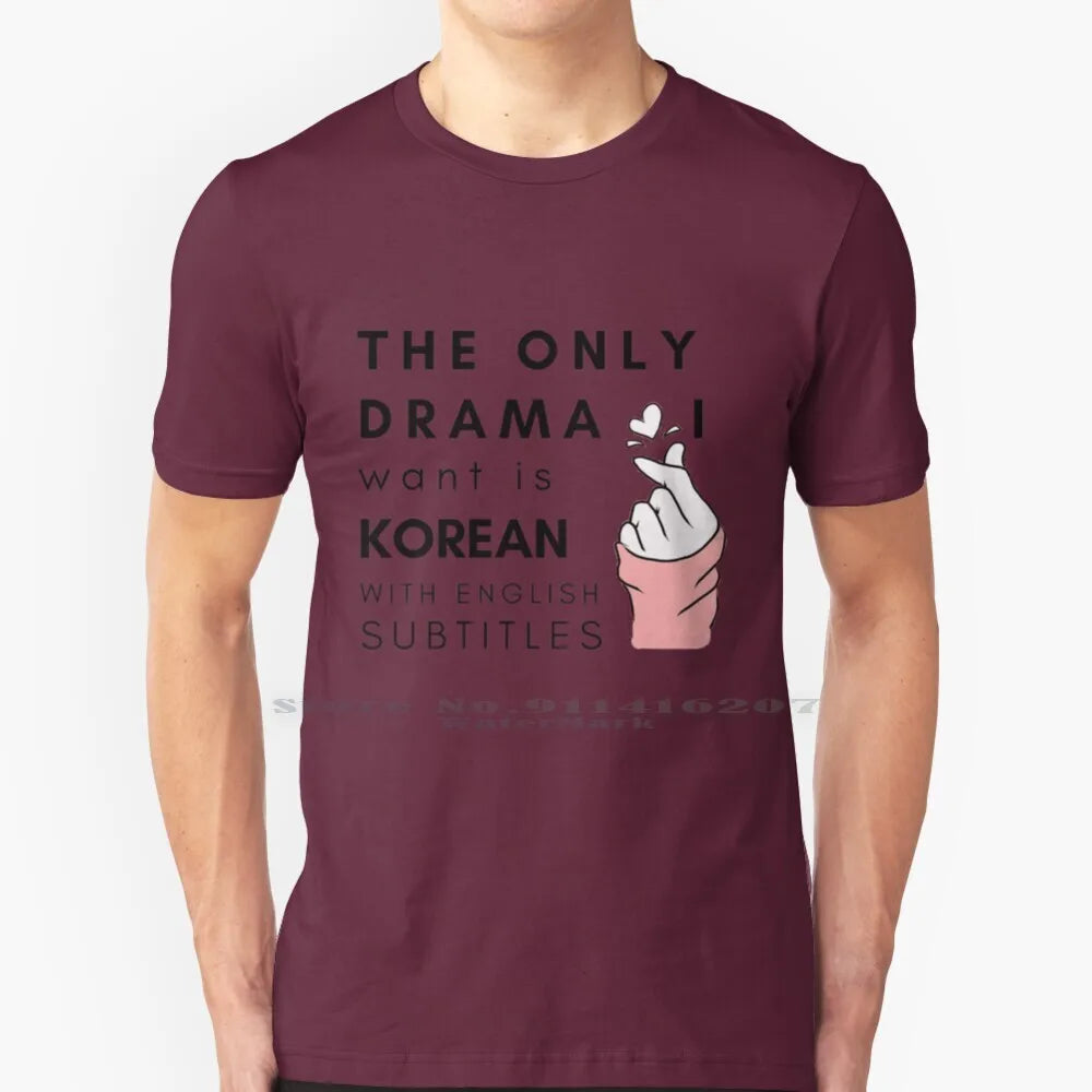 Korean drama T-shirt with English subtitles for K-drama fans, HSF Marketplace K-culture merch