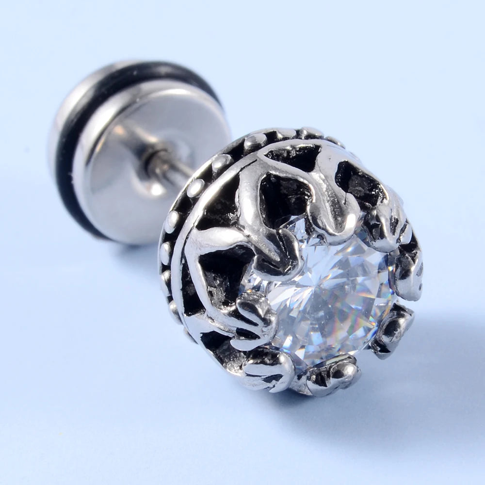Surgical steel punk gothic earrings for men and women by HSF Marketplace