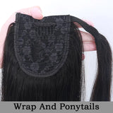 Afro Kinky Curly Ponytail Remy Hair Pieces For Women Natural Black Clip In Ponytails Drawstring Human Hair Dolago Products