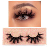 FOXESJI Mink Eye Lashes Fluffy Dramatic Wispy Cross False Eyelashes Strip Lashes Extension Natural Soft 3D Mink Eyelashes Makeup