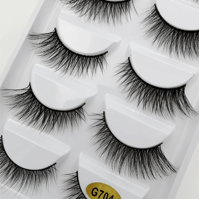YSDO 3/5 Pairs 3D Mink EyeLashes Natural Hair False EyeLashes Long 100% Dramatic Eye MakeupFake Lashes Fluffy Cilios Lashes G803