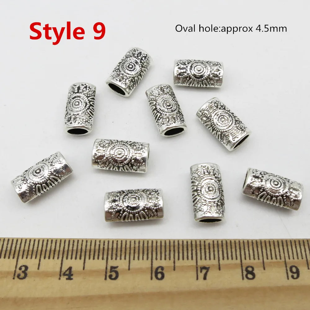 Silver Viking rune hair braid beads for dreadlocks and beards by HSF Marketplace