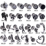 Surgical steel punk gothic earrings for men and women by HSF Marketplace