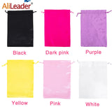 Silk wig storage bag with drawstring for hair extensions and bundles, HSF Marketplace hair packaging and storage tool.