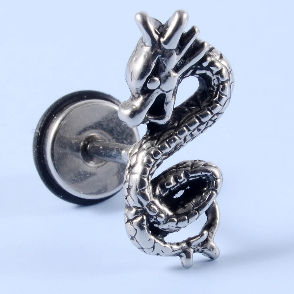 Surgical steel punk gothic earrings for men and women by HSF Marketplace