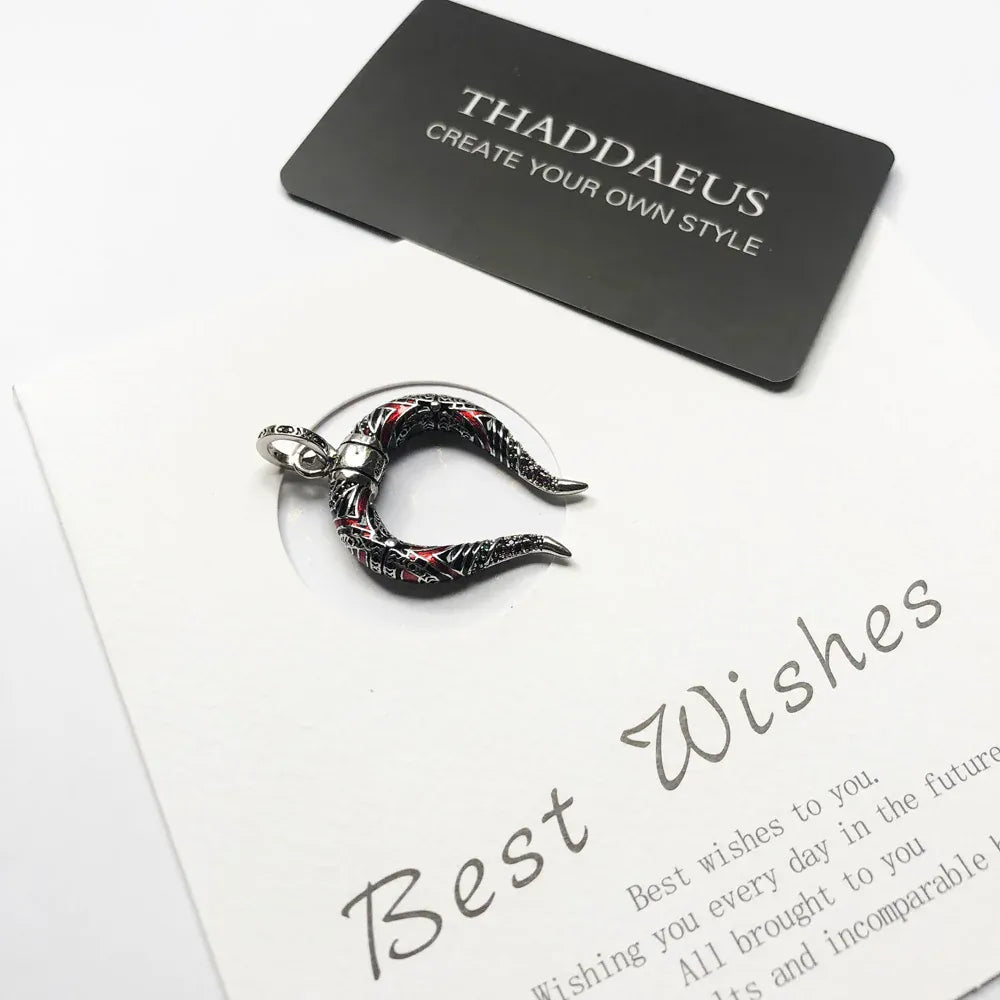 Pendant Chinese Dragon Horns Fashion Jewelry Europe Style 925 Sterling Silver Accessories Gift For Women & Men