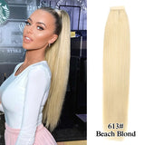 Straight Brazilian Remy human hair wrap-around ponytail extension, 60/100/120/150g