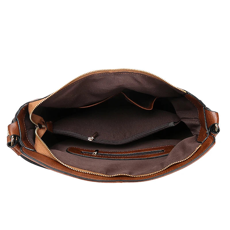 Leather hobo bag for women by HSF Marketplace, large capacity vintage shoulder purse with casual, stylish design and functional tote features.
