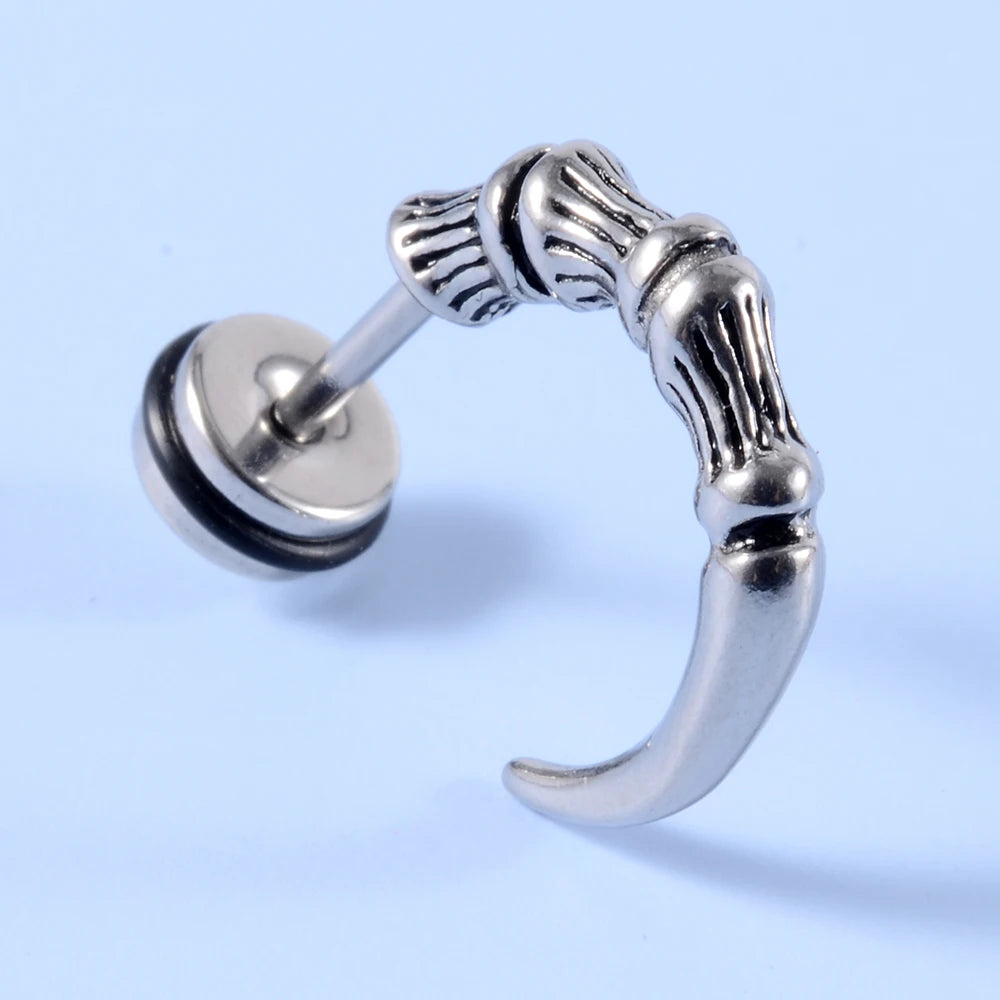 Surgical steel punk gothic earrings for men and women by HSF Marketplace