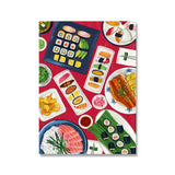 Sushi canvas art for modern kitchen decor by HSF Marketplace