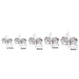 20-pair colorful crystal stud earrings, 3–6mm plastic piercing earrings for women by HSF Marketplace
