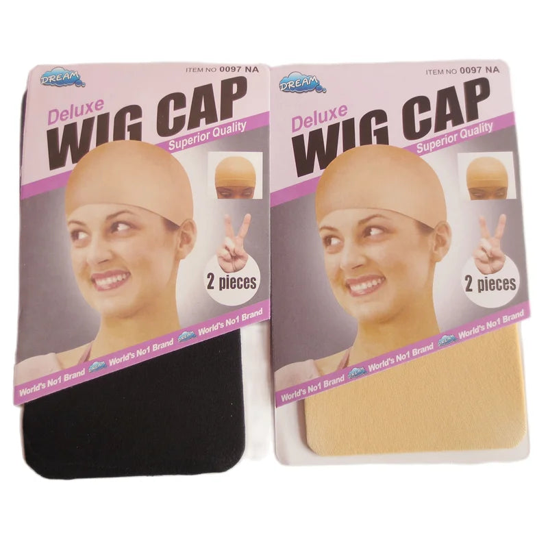 Stretchable brown wig caps, 10-piece set for easy weaving by HSF Marketplace
