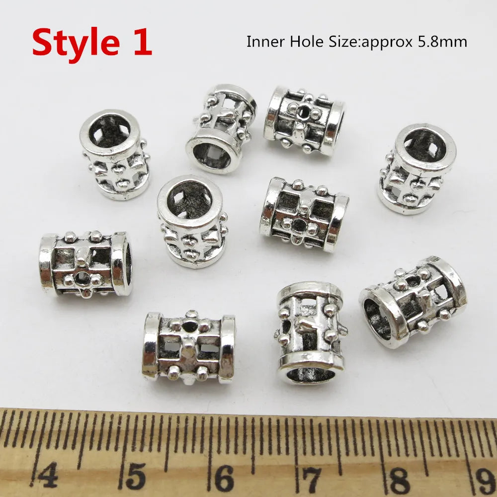 Silver Viking rune hair braid beads for dreadlocks and beards, HSF Marketplace hair styling tools