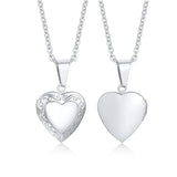 Floral oval heart locket pendant necklace for women by HSF Marketplace, detailed jewelry design