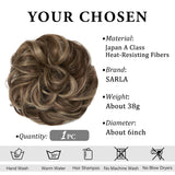 Synthetic messy curly hair bun extension scrunchie chignon donut hairpiece for women