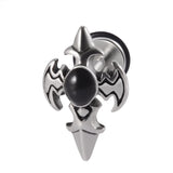 Surgical steel punk gothic earrings for men and women by HSF Marketplace, featuring bold dark metal design