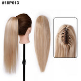 S-noilite human hair claw clip-in ponytail extension, 14–22 inches, natural black, blonde, and brown tones