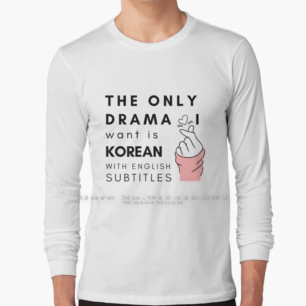 Korean drama T-shirt with English subtitles for K-drama fans, K-culture merch by HSF Marketplace