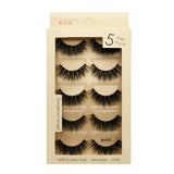 YSDO 3/5 Pairs 3D Mink False EyeLashes Winged Lashes Thick EyeLashes Makeup Fake EyeLashes Volume Lash Dramatic Mink EyeLashes